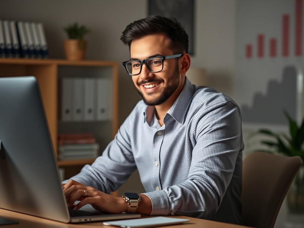 photo of an online accountantфото